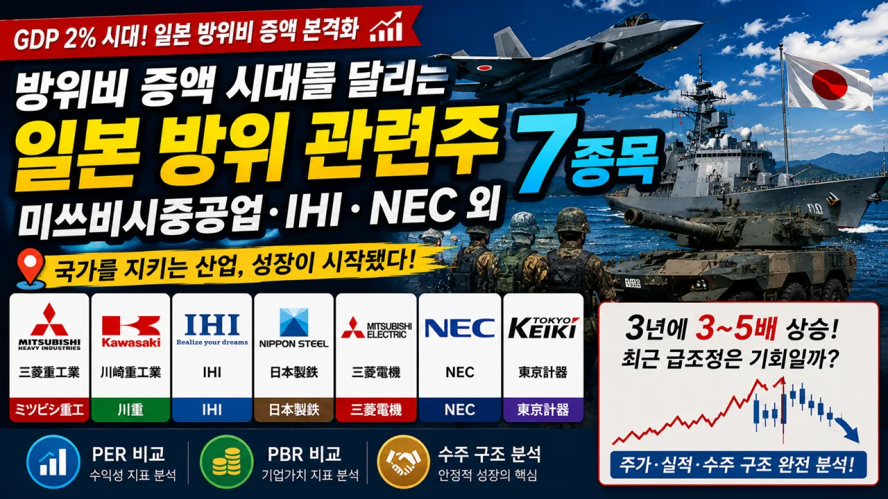 방위비 증액 시대를 달리는 일본 방위 관련주 - 미쓰비시중공업·IHI·NEC 등 7종목