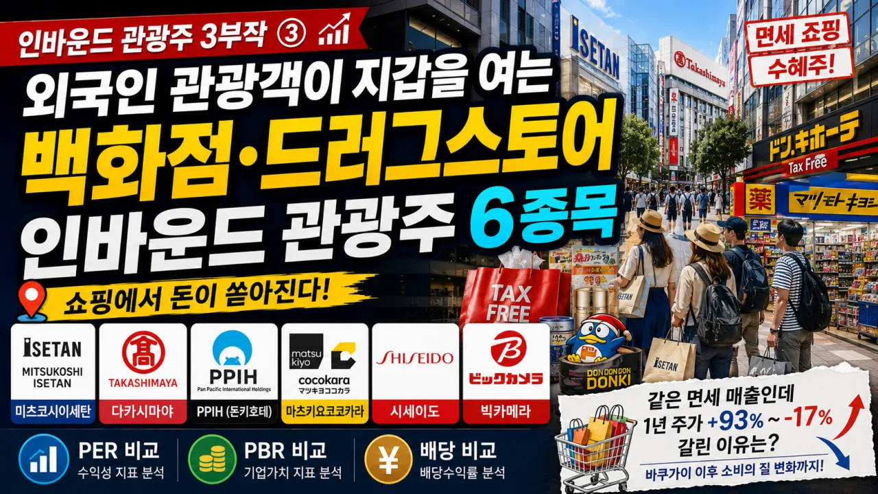 외국인 관광객이 지갑을 여는 백화점·드러그스토어 인바운드 관광주 6종목