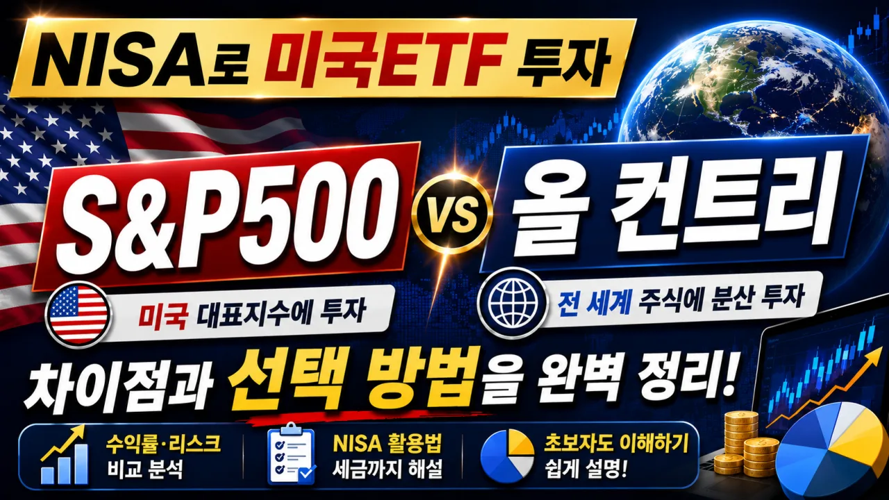 NISA로 미국 ETF 사기 - S&P500과 올컨트리, 무엇을 담을까